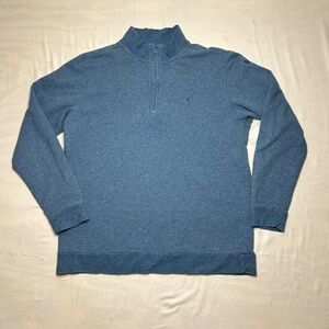 Criquet Pullover Mens L Blue 1/4 Zip‎ Long Sleeve Outdoor Sweatshirt Sweater